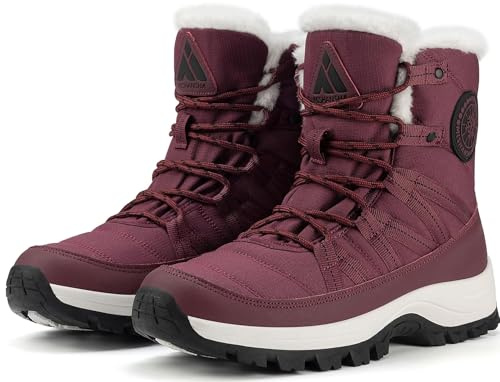 Mishansha Stivali da Neve Invernali Donna Calde Foderate Gr.36-42 EU | Scarpe Invernali,Scarpe Trekking,Scarponcini Invernali,All'Aperto,Stivaletti,Antiscivolo