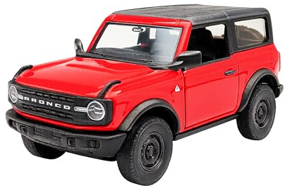 Toi-Toys Ford Bronco 2023 Black Diamond Modellauto aus Metall mit Rückzug Modell Auto Spielzeugauto 4-Varianten 43 (Rot)