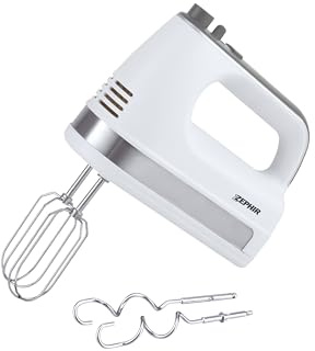 Zephir, Sbattitore Elettrico 2 in 1, 5 Velocità, Funzione Turbo, Fruste e Ganci Impastatori in Acciaio Inox, Sblocco Rapido, Cavo 1.9m, Potenza 300W