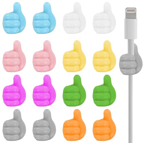 EMMALOUISESMITH 40 Stück Daumenhaken Selbstklebend Handgestenhaken,Kreativer Handgestenhaken,Ohne Bohren Haken,Bunt Multifunktions Daumen Wandhaken,Mini Daumen Hoch Halter,Für Schreibtisch