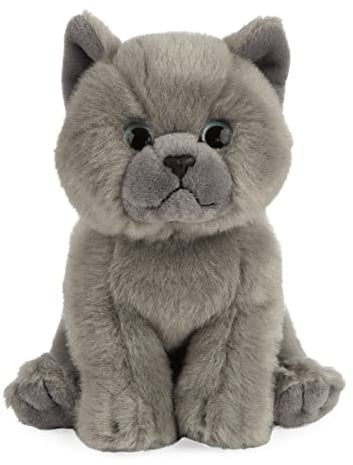 Living Nature AN447 Soft Toy - Stofftier Britische Kurzhaar Babykatze, Grau