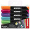 Kores - Coloured Permanent Marker Pens - K-Marker XP2, Chisel Tip with Low-Odour Ink - Waterproof Marker Pens for All Surfaces - School Supplies, Office Supplies - Pack of 6 in Assorted Colours