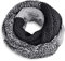 Neverless® Damen Loopschal Strickschal Schlauchschal Winterschal Grobstrick zweifarbig hellgrau-dunkelgrau