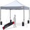 ABCCANOPY Pavillon 2,5x2,5M WASSERDICHT Flatpavillon Pop-up Gartenzelt Festzelt,Grau