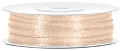 50 Meter Satinband Creme Schleife Breite 3mm Schleifenband Beige Satin Dekoband Geschenkband Geschenkverpackung Hochzeit Stoffband