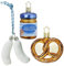Christbaumschmuck Weihnachtskugeln Set | Weißwurst Geschenkset Bayern | Made in Germany | Handbemalt und mundgeblasen (Weißwurst Brezel & Senf)
