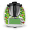 Deko Schutz Aufkleber kompatibel mit Küchenmaschine Thermomix TM6 Design Sticker Klebefolie Zubehör Küchengerät wasserfest selbstklebend RX042 (04 Erdbeeren)