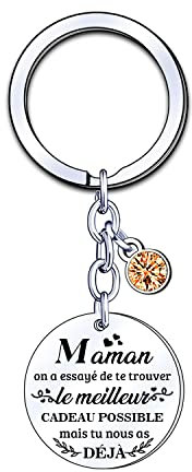 LUODAN Cadeau Fete des Meres Cadeau Maman Porte Clef Maman Cadeau Fete des Maman Cadeau Anniversaire Porte Clé Maman Cadeau Maman Noel Cadeau Fete des Maman Personnalisé Idee Cadeaux pour Maman (5)