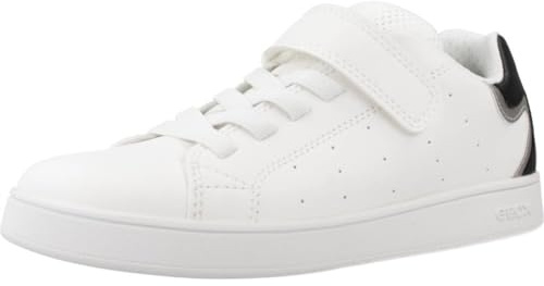 Geox J Eclyper Boy A Sneaker, White Black, 2.5 UK