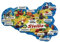 Kühlschrankmagnet, Karte von Sizilien, Italien, 3D, Reise-Souvenir, Kühlschrank-Dekoration, magnetischer Aufkleber, Bastelsammlung