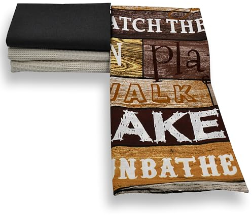 Virginia Tex baumwollstoff-Set 3 Stück 60 x 150 cm Tex Standard 100 in verschiedenen farben waffelpique-stoff und 2 x baumwollstoff meterware 100% baumwolle stoffe zum (Braun Playtime)