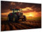 DARO Design - Wand-Bild auf 6mm HDF 30x20cm Traktor Sonnenuntergang - Wand-Deko Bilder Geschenk