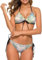 Fruit Pines Tropical Monstera Leaf Damen Bikini Set Bademode Dreieck Badeanzug Krawatte String Tanga