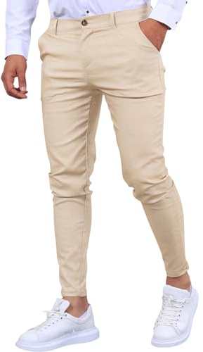 Pantalon de costume noir pour homme, pantalon habillé en coton, pantalon de travail stretch, pantalon fuselé slim, bas de survêtement légers, joggeurs élégants, taille extensible, pantalon à devant