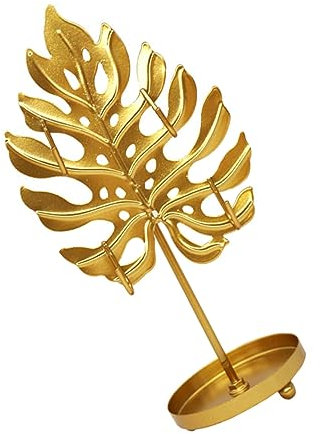 Yardenfun Vassoio Portaoggetti Per Orecchini E Collane Con Design A Foglia Moderno Espositore Per Gioielli Staccabile Decorazione Per La Casa Materiale in Ferro Vernice Dorata