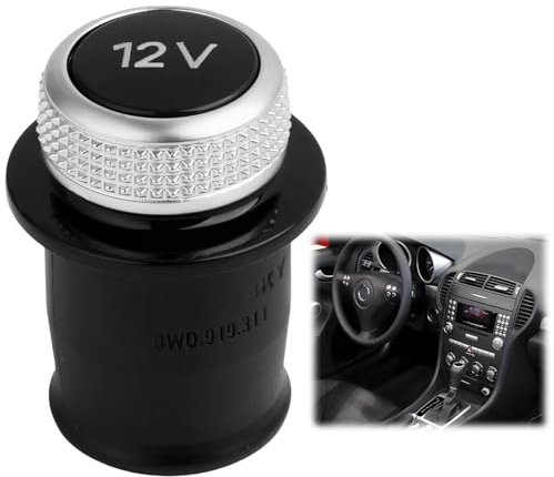 Annlpoy 1pcs zigarettenanzünder abdeckung zigarettenanzünder sleeve,12V Abdeckkappe, Chrombeschichtet, kompatibel mit Audi Modelle A3, A4, A6, A7, A8, OE-Nummer 4H0919311, Einfache Installation, Schwa