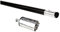 Metal Que aparece en caña Trick Prop de Truco telescópico Varita Estirable Extendible out Staff Pocket Staff Negro Pocket