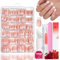 Falsche Nägel Tips Set - 360 Stück Französisch Falsche Nägel Zum Aufkleben - Weiß Kurz Quadrat Künstliche Nägel Ballerina Nail Art Manicure Fake Nails für Damen und Frauen (Weiß Medium French)