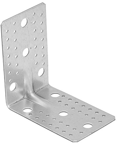 DMX - Winkelverbinder 145x145x90 - Schwerlastwinkel 10 Stück - Winkel Metall mit Sicke - Lochwinkel - Bauwinkel - Holzverbinder - Balkenwinkel - Eckwinkel - Möbelverbinder - Montagewinkel KP