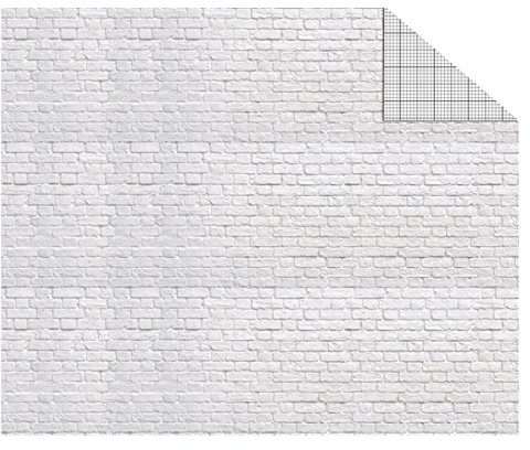 Ursus 11404605 - Fotokarton, Modellbau, Backsteine, weiß, DIN A4, 300 g/qm, 10 Blatt, beidseitig bedruckt, aus Frischzellulose, ideale Grundlage für Papierkunstwerke