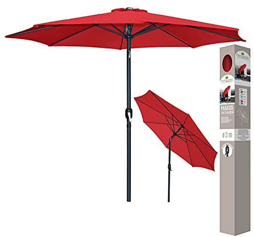 Sunny Days Parasol Diamètre300 Inclinable Blanc Polyester