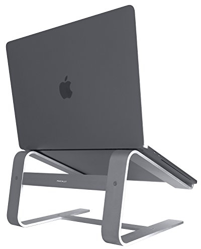 MacAlly Astand Aluminum di Supporto per Apple MacBook, MacBook Air, MacBook PRO e Qualsiasi di tra 25,4 cm e 43,2 cm Grigio Space Gray