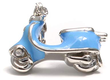 loveyourdiamonds 925 Sterling Silber Charms Anhänger Motorroller im Vespa Stil