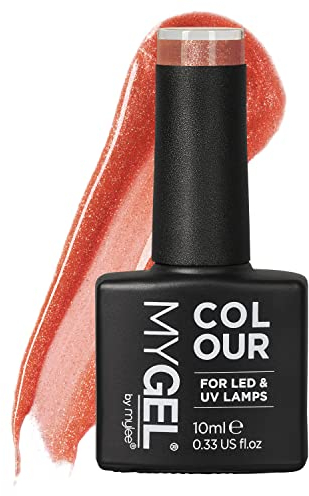 Mylee Gel Nail Polish 10ml [Ibiza sunset] UV/LED Soak-Off Nail Art Manicure Pedicure for Professional, Salon & Home Use [Fine Glitters Range] - Long Lasting & Easy to Apply