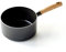 GreenChef Vintage Healthy Ceramic Nonstick 18 cm/2.1 Litre Milk Pan Pot, Wood Inspired Handle, PFAS Free, Induction Suitable, Oven Safe up to 160˚C, Grey