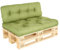 Pillows24 – Palettenkissen – 2-teiliges Set | Palettenauflage für Palettensofa | Sitz- und Rückenkissen für Europaletten | Palettenmöbel Indoor & Outdoor, Wasserabweisend | Made in EU | Lemon
