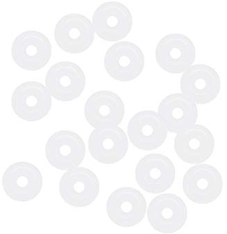 sourcing map Silicone O-Rings, 4mm OD 1mm ID 1.5mm Width VMQ Seal Gasket for Compressor Valves Pipe Repair, White, Pack of 20
