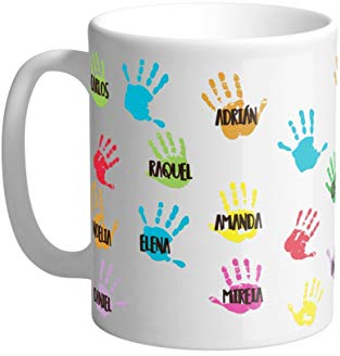 AR Regalos Taza de ceramica Personalizada para Profesor con el Nombre de los Alumnos - Regalo Original para Profesores y Maestros