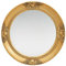 vidaXL Wandspiegel im Barock-Stil Antik mit Montagehaken Hängespiegel Dekospiegel Badspiegel Spiegel Flurspiegel Garderobe Rund 50cm Golden
