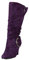 Minetom Stivali Donna Scarpe da Moda Autunno Inverno Scamosciato Pelle Casual Lunghi Stivali Tacchi Alti Slip On Z Viola 38 EU