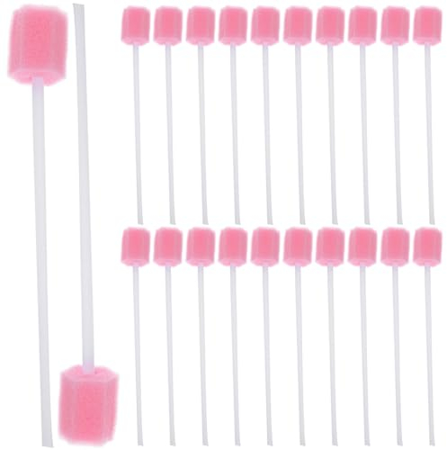 EXCEART 100 Piezas de Hisopos Orales Desechables Hisopos de Espuma Oral en Forma de Diente para Limpieza de La Cavidad Bucal Esponja de Esponja Hisopos Dentales con Sabor Esponja Bucal