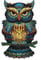 Cuteefun Holzpuzzle für Erwachsene Einzigartiges Tierform 3D Puzzle DIY Formpuzzle Colofur Tier Eule Puzzle 200 Teile für Familie Geschenk(A4 Größe)