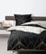 Janine Mako-Satin-Bettwäsche J.D. 240x220 cm + 2X 80x80 cm bronzebraun-schwarz