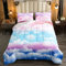 Loussiesd Regenbogen Bettdecke 135x200cm Mädchen Bunte Galaxis Sternenhimmel Winter Sommer Bettdecke für Damen Jugendliche Kinder Regenbogen Milky Way Wolke Steppbett Fantasie Weltraum Zimmer Dekor