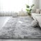LIUWEIE Schaffell Teppich 180x200cm Solid Color Teppich Carpet Hochflor Langflor Teppiche fürs Wohnzimmer, Kinderzimmer, Schlafzimmer und die Küche geeignet Badezimmer, Hellgrau