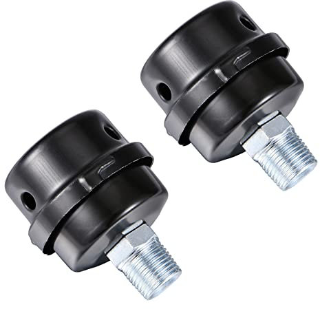 ZHONG AN Pack of 2 1/2 Thread Male Thread Diameter 20mm Air Compressor Silencer Filter, Thread Metal Air Compressor Intake Filter Sound Muffler Silencer, Air Compressor Replacement Parts