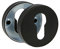 Amig - Bocallave para Manillas de Roseta Redonda Mod. 3RX 53 mm Embellecedor de Cerradura Compatible con Cilindro Europerfil Acero inoxidable Negro