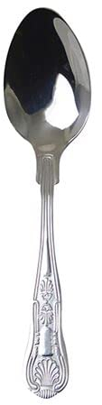 Acense Kings Pattern (Pack of 12 Dessert Spoons Set – Experience Quality Stainless Steel Table Cutlery Spoons Perfect for Any Occasion.