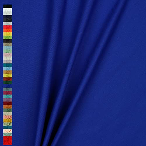 Canvas Stoff Uni Meterware 100% Baumwolle 39 Farben Dekostoff Robust Taschen (028 I Kobalt)