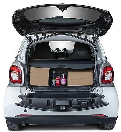 TAKESH Kofferraum Laderaumabdeckung Verdunkelungsrollo Einziehbare Hutablage Gepäck-Laderaumabdeckung Innendekorationszubehör, Für Smart 451 453 Fortwo 2009-2019,451Fortwo,normal-451fortwo