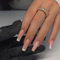 JUSTOTRY 24 Stück Weiß Sarg Nägel Zum Aufkleben Lang mit Herz Motiv,Pink French Press on Nails,Glossy Coffin Künstliche Nägel,Ballarina Fingernägel Fake Nails für Frauen Nails Art