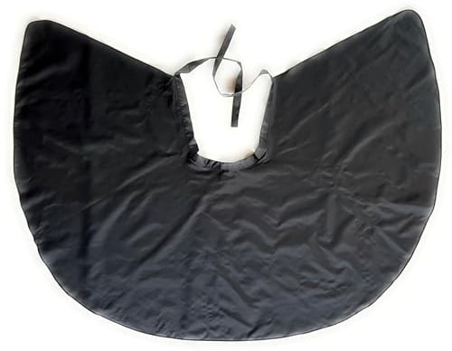niavida Frisierumhang kurz zum Binden Auskämm-Umhang ca. 96 x 78 schwarz waschbar leicht + formschön für Haar, Kosmetik und Styling (71B schwarz)