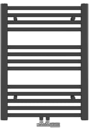 Heilmetz Badheizkörper 70 x 50cm Handtuchheizkörper Anthrazit 284W Handtuchtrockner Mittelanschluss Unten Handtuchheizkörper Handtuchwärmer Leistung Heizkörper bad trocknen Einlaggig gerade