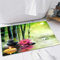 EMFSLA rutschfest Badezimmer Badeteppiche,Weich Hochflor Saugfähig Badvorleger Waschbar Flauschige Mikrofaser Badematte,Spa-Bambuslotus für orientalische japanische asiatische Zen-Meditation,60x90 cm