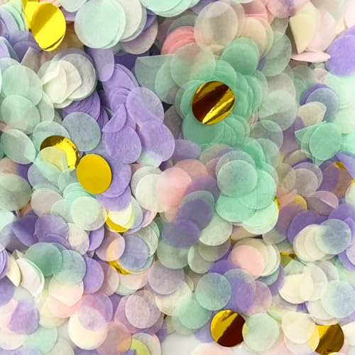 Fizdoqg 10000 Confeti 2,5 cm Confeti para Bodas, Confeti Redondo, Confeti de Papel para Cumpleaños, Bodas, Decoración de Mesa