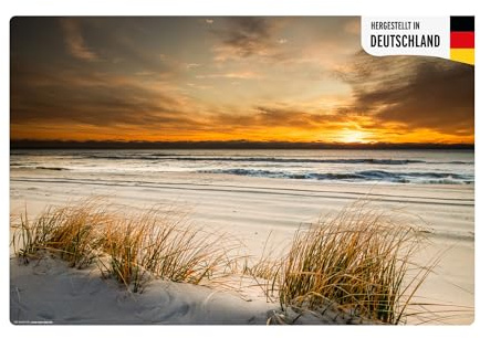 Schreibtischunterlage für Kinder und Erwachsene - Sonnenuntergang auf Sylt - 60 x 40 cm - aus hochwertigem Vinyl - Made in Germany